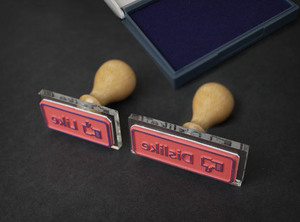 Image of The Set: Like/Dislike Stamps, and Inkpad